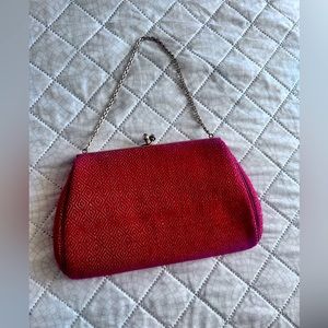 Vintage Hand woo en Mia Rockefeller  clutch